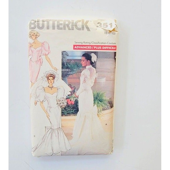 Butterick Pattern 3511 Misses Bride Bridesmaid Dress Size 6-10 1988 Wedding - Picture 1 of 3